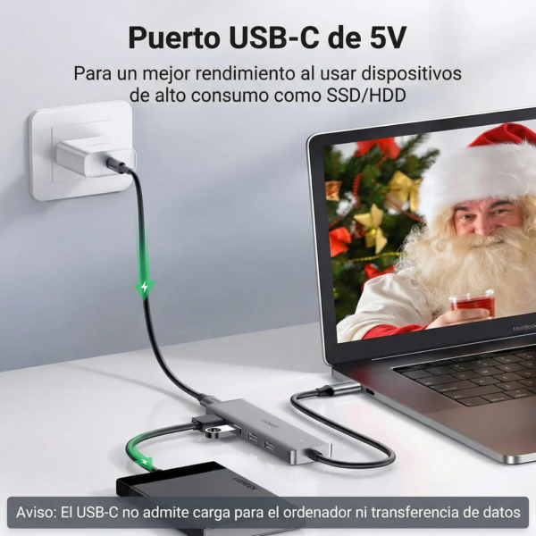 103 Hub USB-C Ultra Slim 4 en 1 - Ugreen