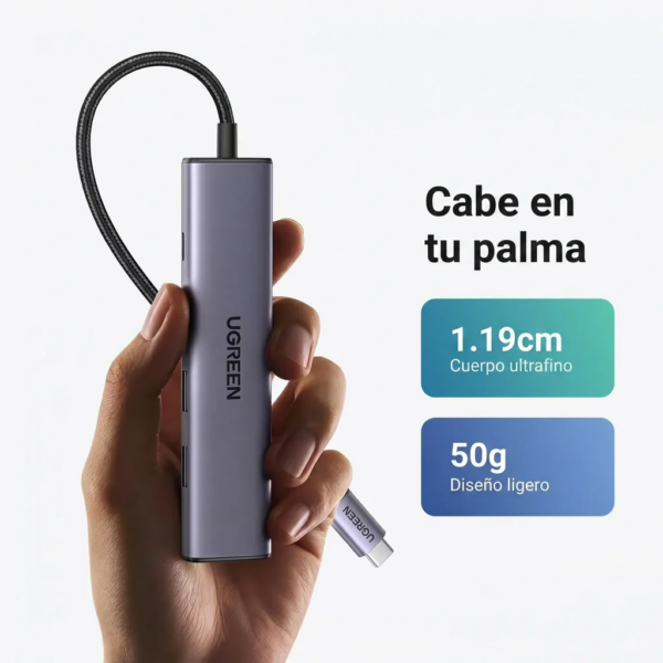 Hub multipuerto 5 en 1 USB-C con HDMI 4K - Ugreen
