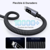 Cable nylon trenzado100w USB-C 3metros L509 - Ugreen