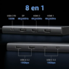 111 Hub 8 en 1 USB-C con monitor dual 100w - Ugreen