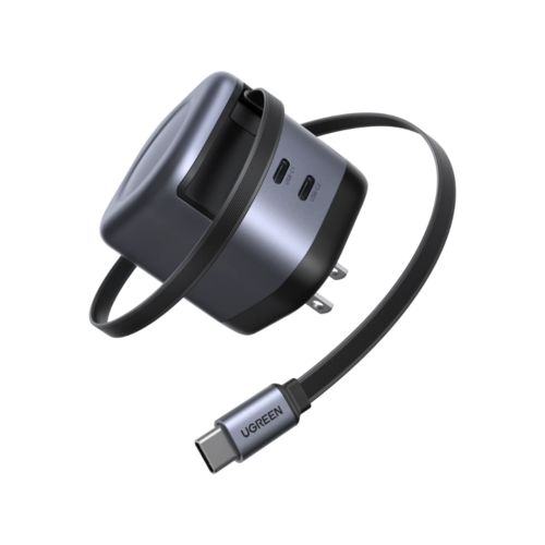 Cargador 3 en 1 con cable retráctil USB-C 45W - Ugreen