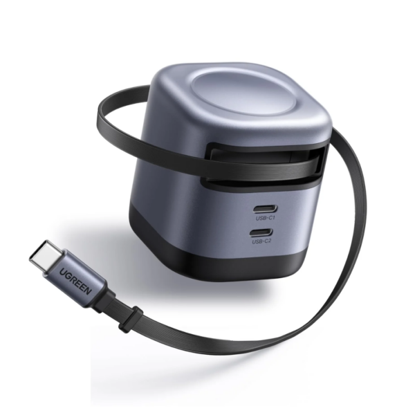 21 Cargador 3 en 1 con cable retráctil USB-C 45W - Ugreen