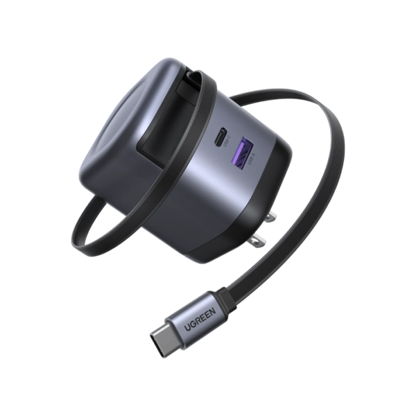 Cargador 3 en 1 con cable retráctil 65W USB-C - Ugreen