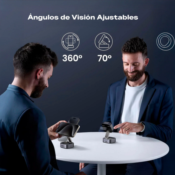 40 Cargador inalámbrico plegable Qi2 2 en 1 - UGREEN