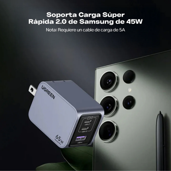 50 Cargador Nexode Pro de 65W 3 puertos - Ugreen