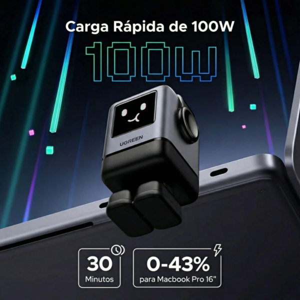 56 Cargador Robot 100W Nexode GaN - Ugreen