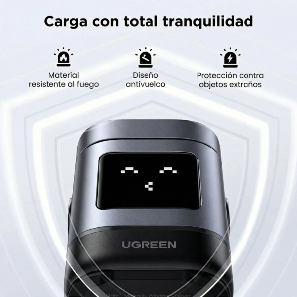 69 Cargador inalámbrico magnético 2 en 1 Qi2 - Ugreen