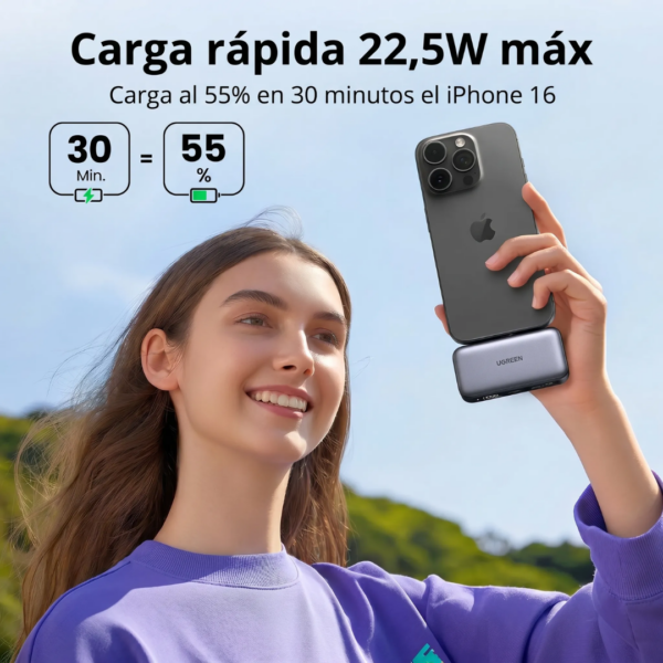 73 Power Bank 5000mah 2 puertos 22.5w - Ugreen