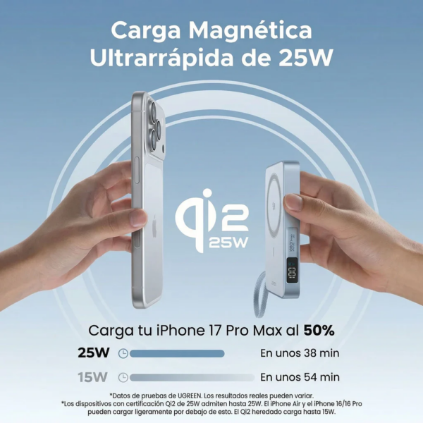 88 Power Bank Qi 2 10000mah Inalámbrico 25w - Ugreen