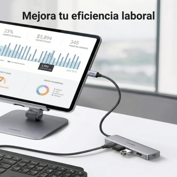 98 Hub USB-C Ultra Slim 4 en 1 - Ugreen